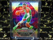 2020-21 Panini PRIZM Jayson Tatum SILVER PARALLEL FIREWORKS BOSTON CELTICS HOTT!