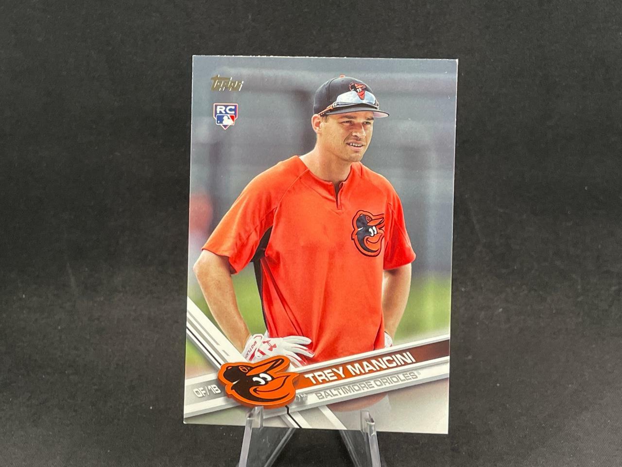 2017 TOPPS UPDATE TREY MANCINI US227 ROOKIE PHOTO VARIATION SP BALTIMORE ORIOLES