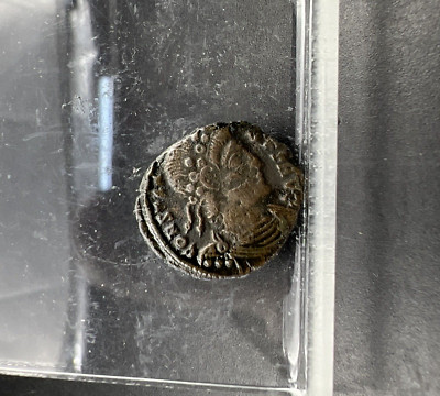 Emperor Constants AE 4 Ancient Bronze Coin c. 342 - 348 AD VF Circ SKU32124F