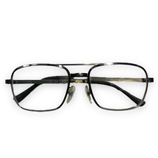 Vintage 80s Cottet 2000 Silvertone Metal Retro Nerd Eyeglass Frames 140mm