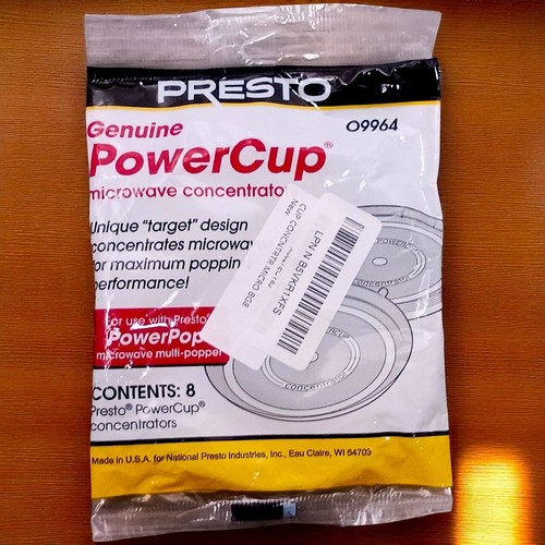 NEW Presto Genuine PowerCup Microwave Concentrators 8pk #09964