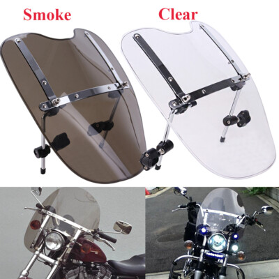 Clear Windshield For Harley Dyna, Softail, Sportster 883 & 1200 | POMT Brand