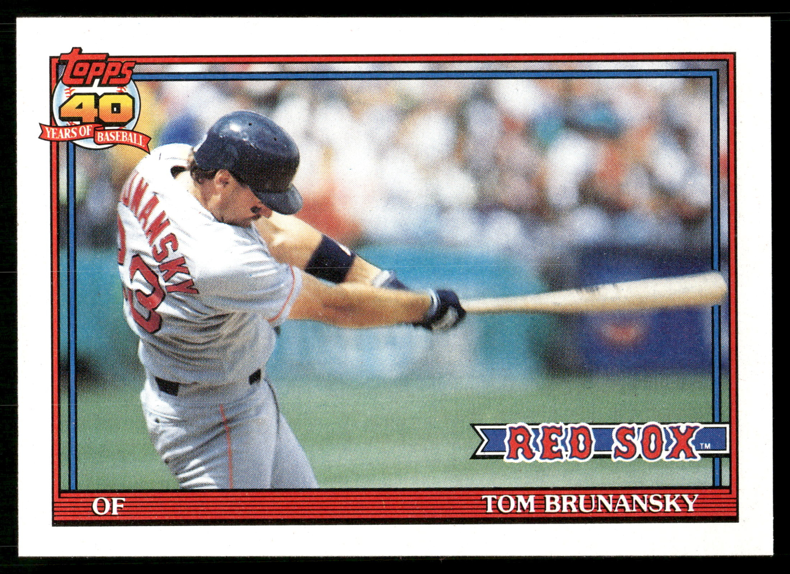 1991 Topps Tom Brunansky Boston Red Sox #675