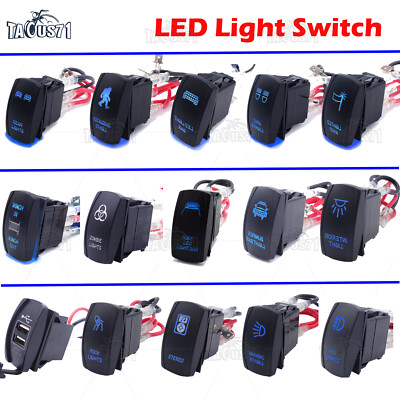 Rocker Toggle Switch ARB Style LED 5-Pin 12V/24V 20A - For Car