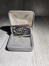 Vintage Sterling Navajo Bear Claw Bear Buckle Sterling .925
