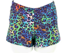 NWT Eurotard Leopard Booty Shorts Metallic Shimmer Dance Womens Teen Size Large