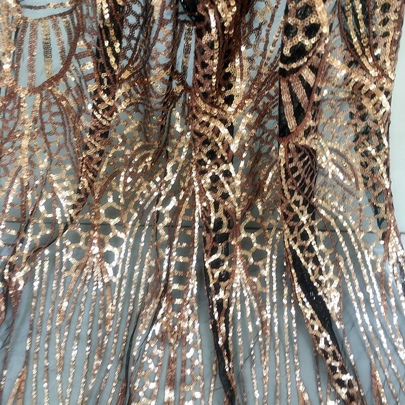 Lentejuelas Malla Bordado Tela Tul Voile Boda Baile de graduación Vestido Disfraz Brillante Artesanía Foto 4 de 4