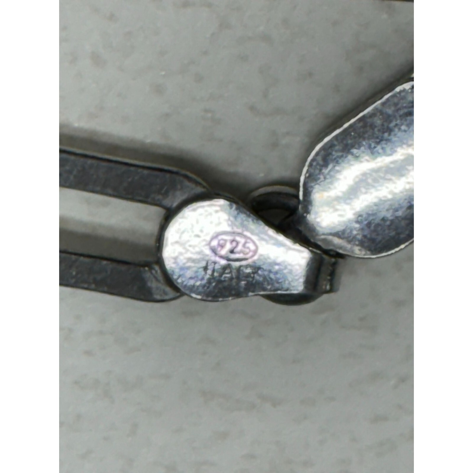 Sterling Silver Rectangular Link Chain Necklace S… - image 5