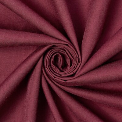 Wine Cotton Polyester Broadcloth Fabric 4+ yds 44'' smooth crisp breathable