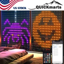 Smart Curtain Light 400 LED Twinkle Fairy String Lamp Halloween Christmas Decor