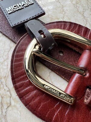 Michael Kors Leather Belt. Size Medium (42inches Long)