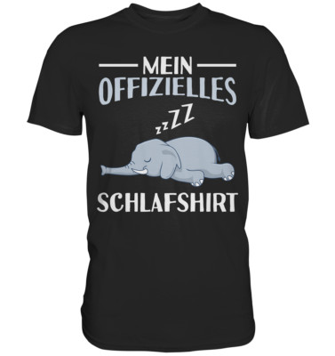 Offizielles Schlafshirt Nachthemd Schlafanzug Pyjama Elefant T-Shirt