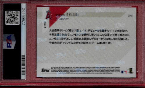 2018 Topps Now Japanese #234J Shohei Ohtani (ROOKIE CARD) PSA 10 GEM MINT $$$$$ - Picture 2 of 2