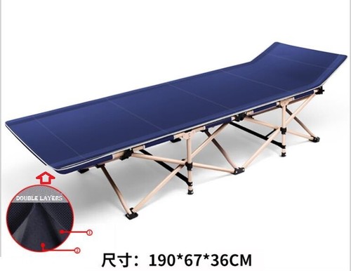 Portable Stretcher Single Foldable Folding Bed Mattress Recliner Camping Mat - Picture 10 of 15