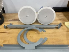 Lot of 2 QSC AD-CI52T Ceiling Speakers With Ceiling Mount brackets