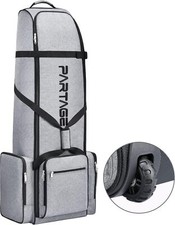 Golf Travel Bag with Wheels, Airline Travel Case, 600D Oxford-Gray