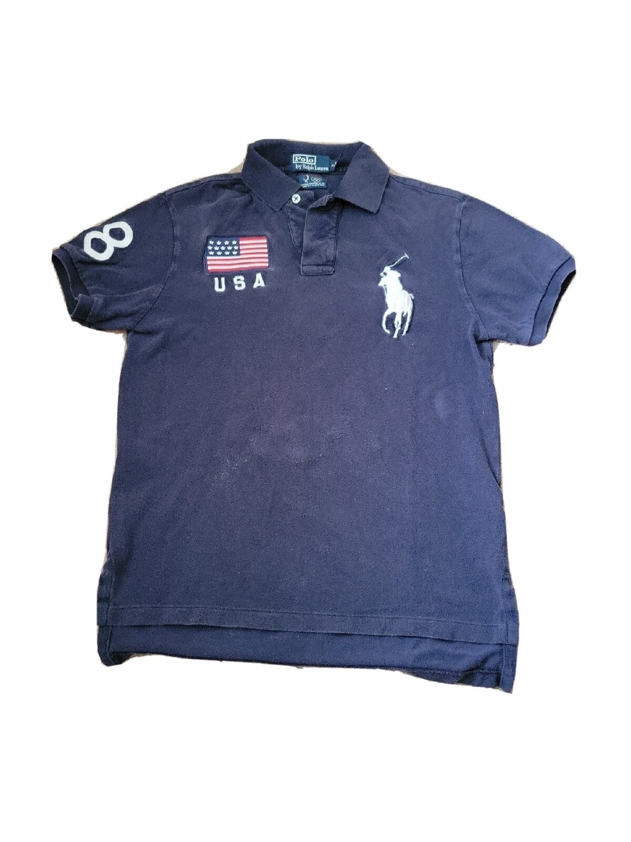 【美品】POLO RALPH LAUREN Polo Ralph Lauren Polo Shirt Mens Medium 2008 Beijing