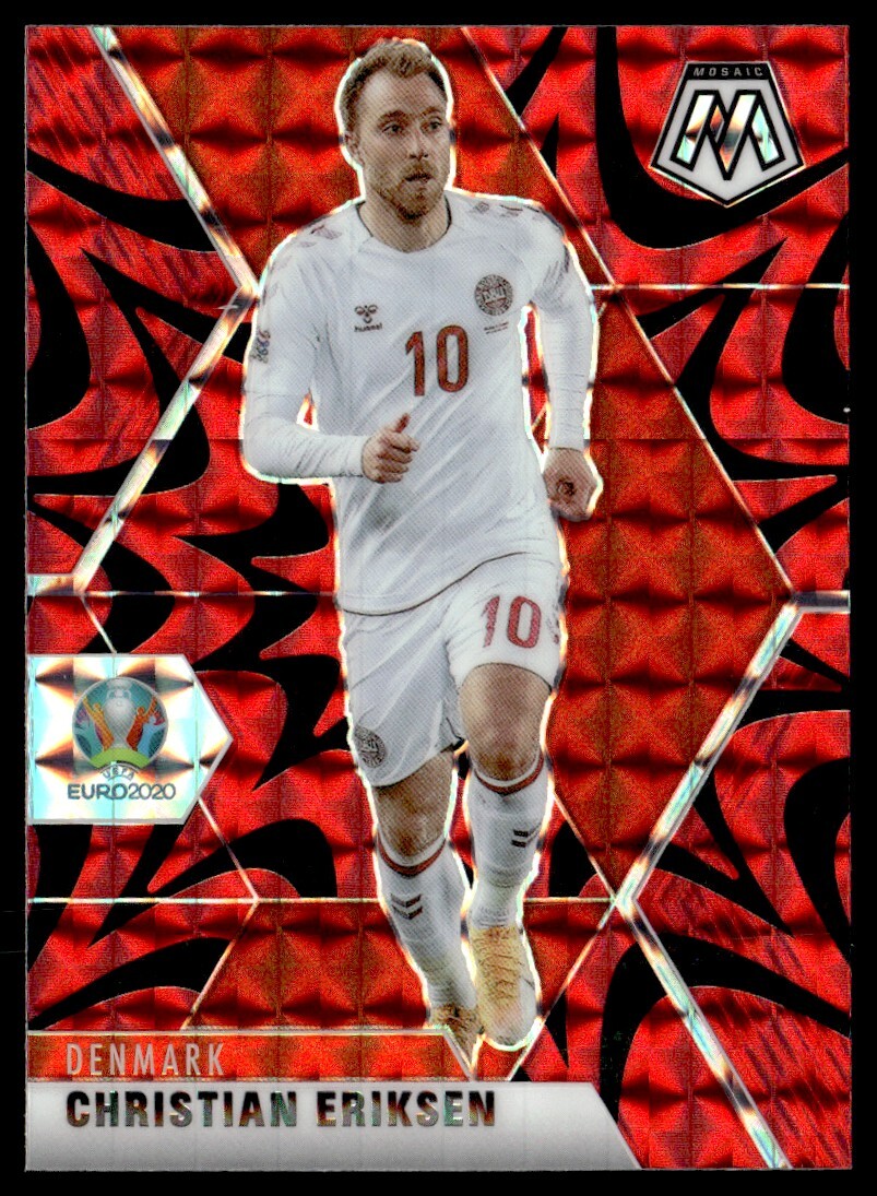 panini mosaic euro soccer エリクセン　サインカード 2021 Panini Mosaic UEFA EURO RED REACTIVE Christian Eriksen
