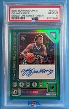 2023-24 Panini Donruss Optic Signature Series Green GG Jackson Auto RC - PSA 10!
