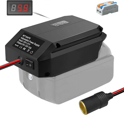 DC 18V- 12V For Makita 18V Battery Step Down Converter Cigarette Lighter Adapter