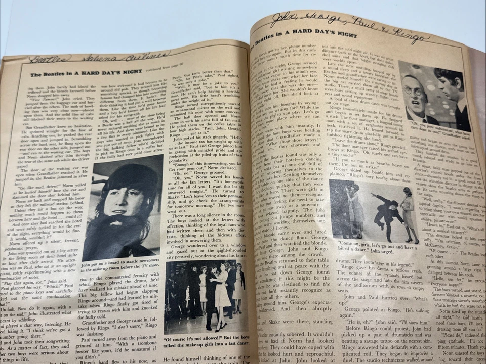 Ingenue Magazine (September 1964) Beatles novel Hard Day's Night pt 2 - Image 4 of 4