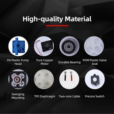 T- Water Pressure Diaphragm Pump 4-Chamber Self-Priming Pump 5.5GPM Water