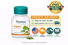 Himalaya Tagara 60 Tabs Calm Relaxation Herbal Supplement Pack of 10 Exp 05-2028