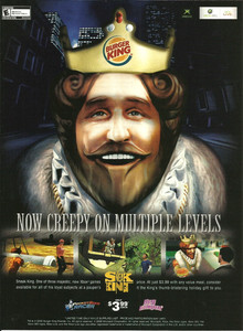 2006 Burger King Sneak King Xbox 360 Video Game Promo Art Print AD Advertisement
