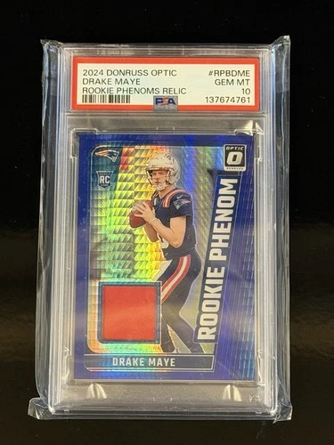 2024 DonRuss Optic #RPB-DME Drake Maye Rookie Phenoms Relic PSA 10 RC 🔥