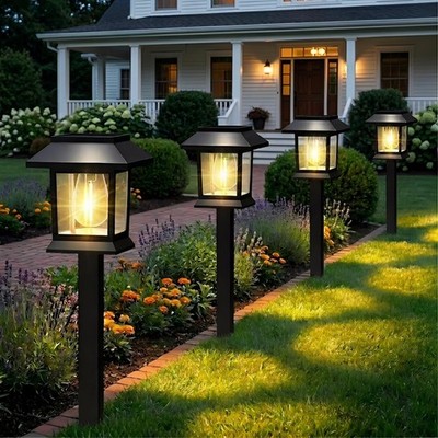 Best Benany Solar Outdoor Lights, 12 Pack Pathway Lights Waterproof, Landscape