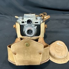 vintage Bolsey Model C twin reflex 44mm F3.2 camera, 1950s w/case Fully Works