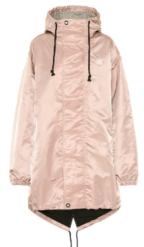 PARKA ACNE STUDIOS OSBORN NEW FACE CON CAPPUCCIO rosa polvere taglia XS