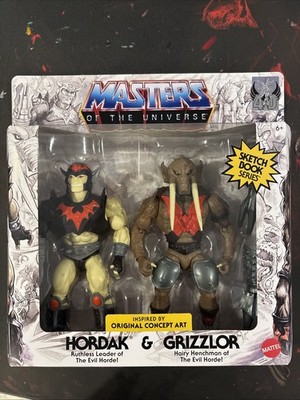 Masters of the Universe MOTU HORDAK & GRIZZLOR Sketch Book 2 Pack In Hand