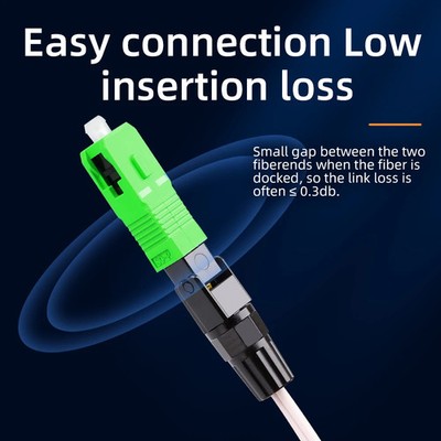 SAIVXIAN 100pcs SC-APC/SC-UPC Fiber Optic Cold Splice Connector FTTH Quick
