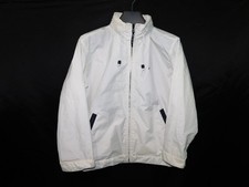 Vintage Nike S White Windbreaker Jacket Drawstring Stow Hood Full Zip Woman Sm