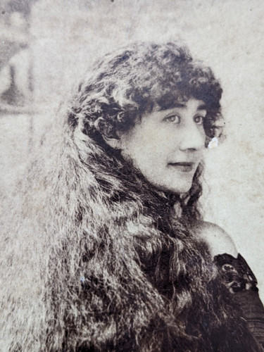 Antique Cabinet Photograph Beautiful Woman Long Hair Odd Circus Naomi Sutherland - Picture 8 of 12