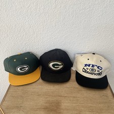 De Colección Green Bay Packers Sombrero Lote de 3 Gorras NFL Snapback NFL Fútbol Años 90