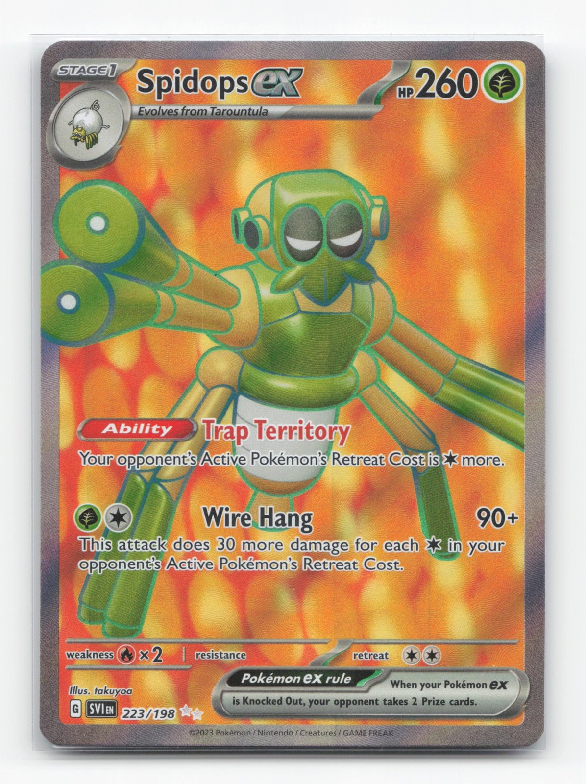 Pokemon TCG - Spidops ex 223/198 Near Mint Ultra Rare Scarlet & Violet