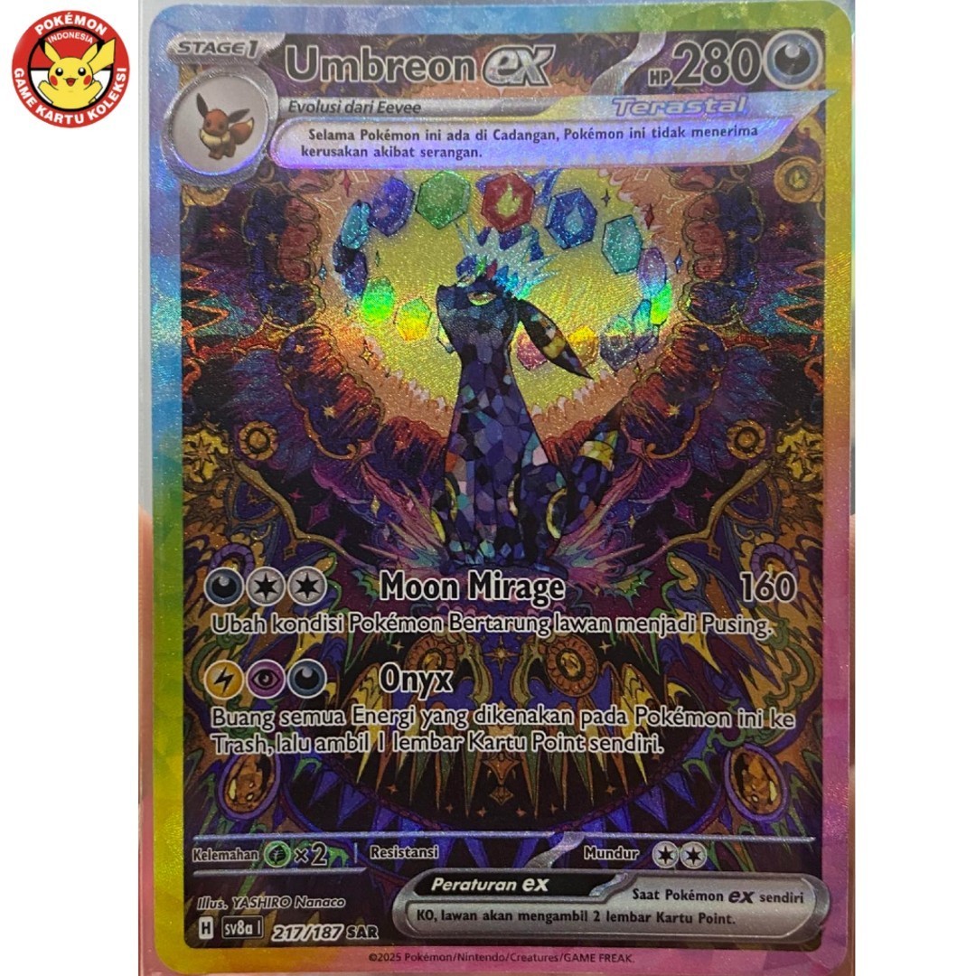 Umbreon ex SV8a 217/187 SAR Terastal Festival Prismatic SIR