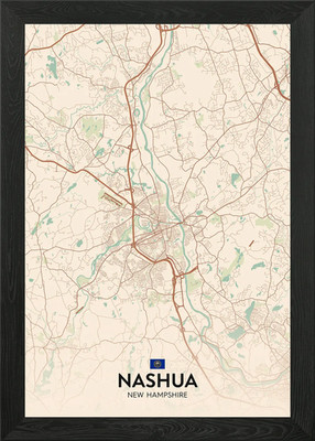 Nashua NH Gerahmtes Wandbild Poster Leinwanddruck Bild