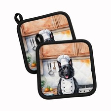 Caroline's Treasures Belgian Sheepdog The Chef Pair of Potholders DAC6201PTHD