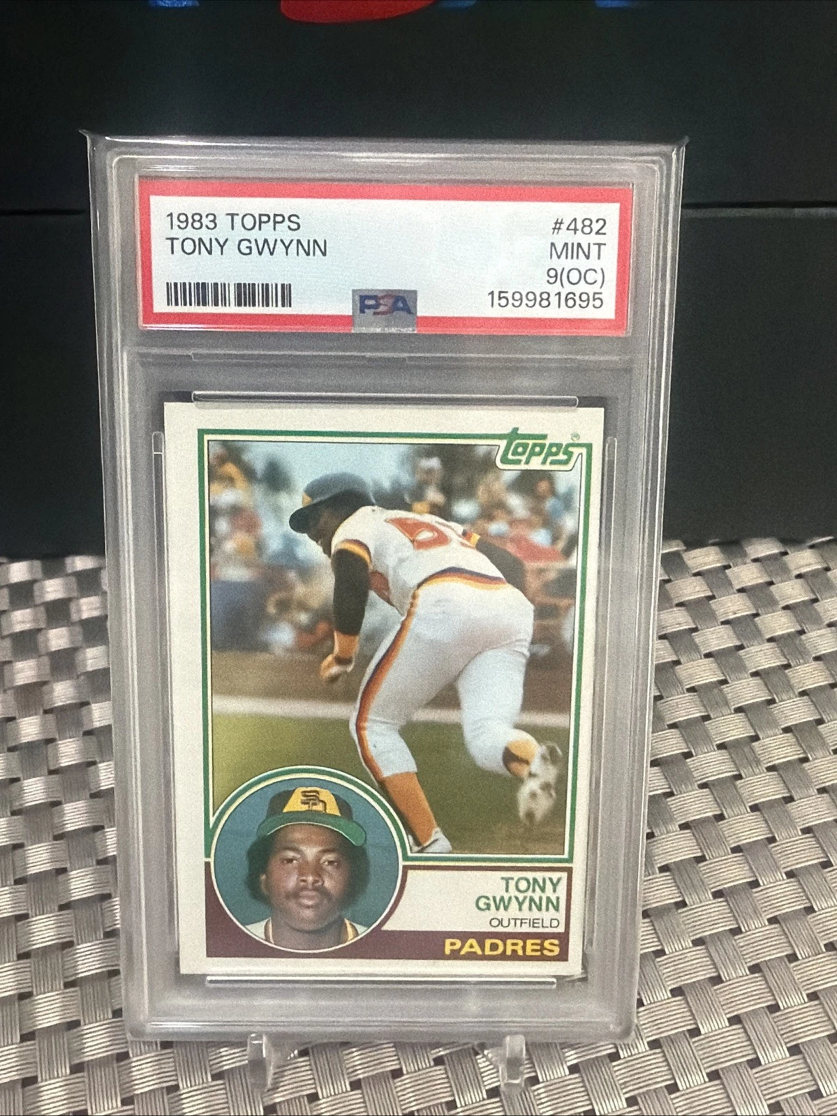 1983 TOPPS #482 TONY GWYNN ROOKIE RC PSA 9 OC HOF Mr Padre 3000 Hits