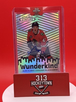 Alex Vlasic 2022-23 Upper Deck Stature Update Wunderkind On-Card Auto RC #W-9