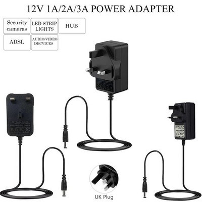 AC DC 12 V 1 A/2 A/3 A NETZTEIL ADAPTER LADEGERÄT FÜR KAMERA LED STREIFEN LICHT CCTV