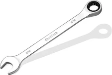 DURATECH 9/16" Ratcheting Combination Wrench, SAE, 72-Tooth, 9/16, Silver 