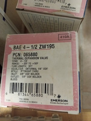 1 Stück NEU EMERSON Ventil BAE 4-1/2 ZW195