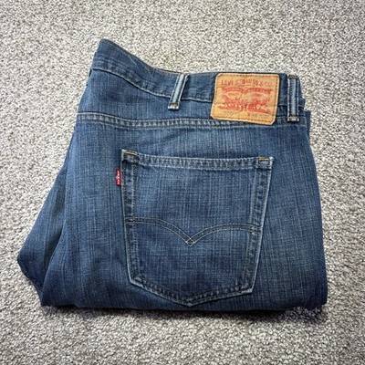 Levis 559 Jeans Mens 44x30 Blue Medium Wash Relaxed Straight Leg Denim Casual