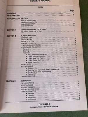 International DT/DTA -466 Diesel Engine Dealer Service Manual CGES-415-2