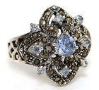 Swiss Marcasite 925 Solid Sterling Silver Ring Jewelry Sz 6 PC13-6 — photo 2
