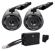 2 MTX 6.5" Tower Roll Cage Speakers Amplifier Bluetooth For ProFit Cage Rollbar